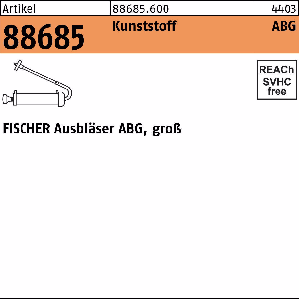Ausbläser R 88685 AGB groß Ku. 1 Stück