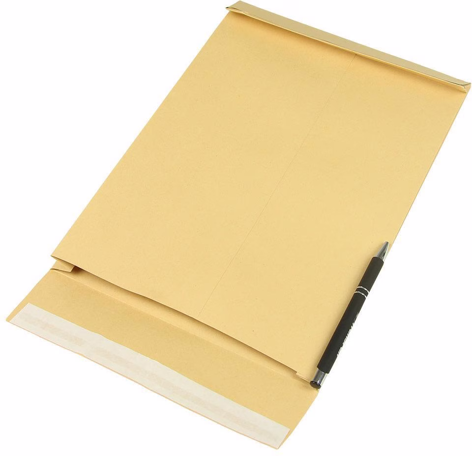 Seitenfaltentasche Maße 229x324 C4 Faltenbreite40mm braun SK-Verschluss
