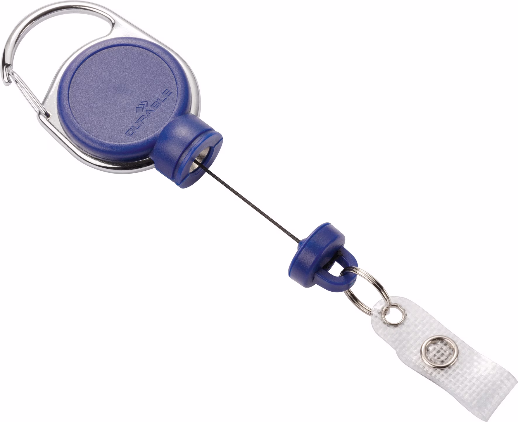 Ausweishalter ext.Stark-mit Druckknopfschlaufe Band-L.600mm blau