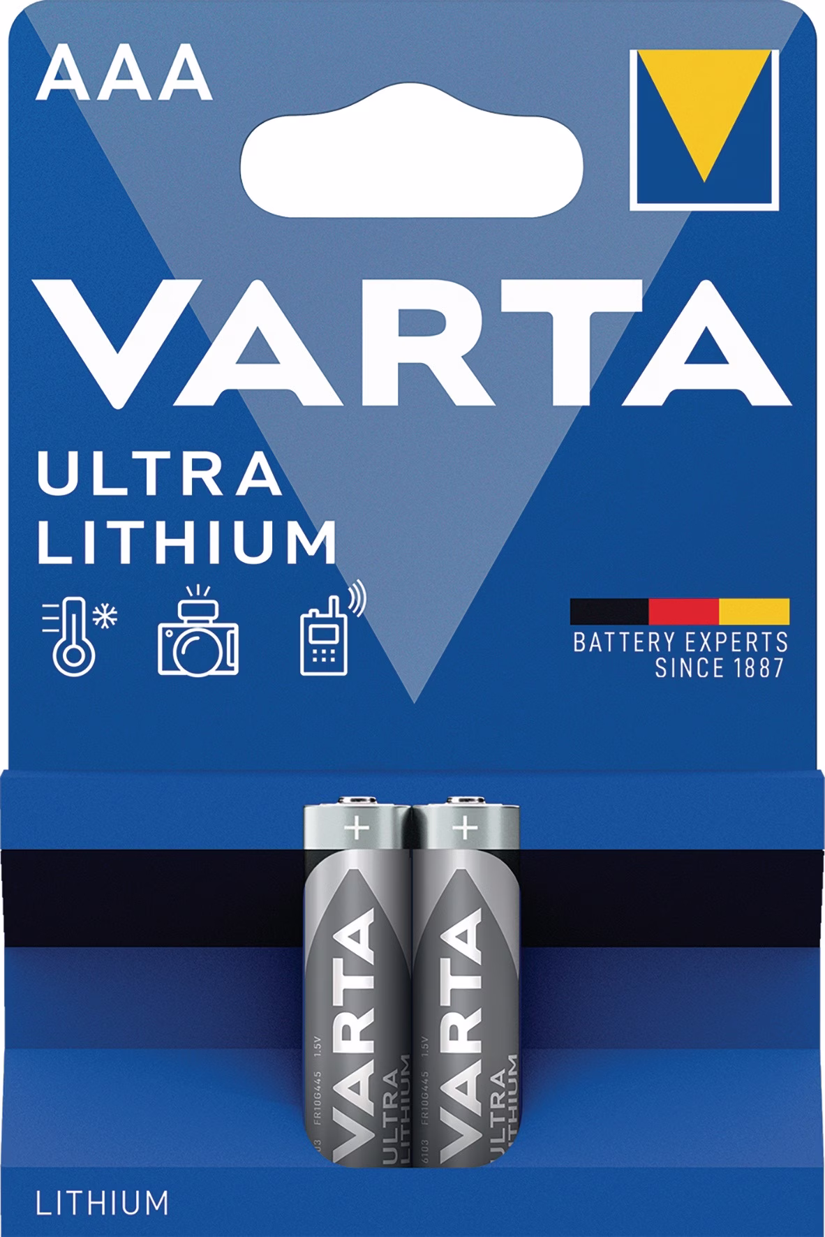 Batterie ULTRA Lithium 1,5 V AAA Micro 1100 mAh FR10G445 6103 2 St./Bl