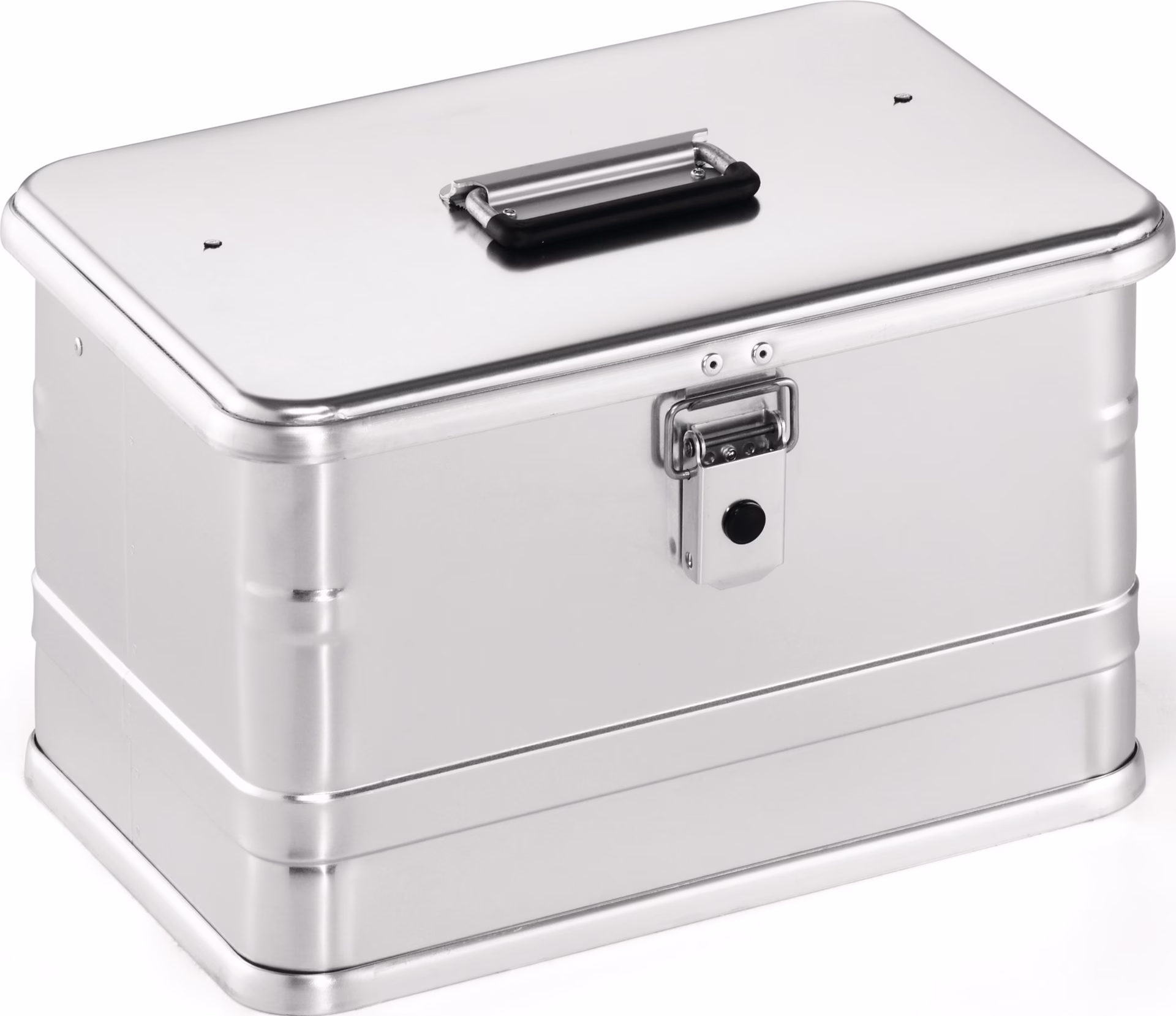 Aluminiumbox L432xB335xH275mm 29l m.Klapphebelverschlüssen m.Bohrungen