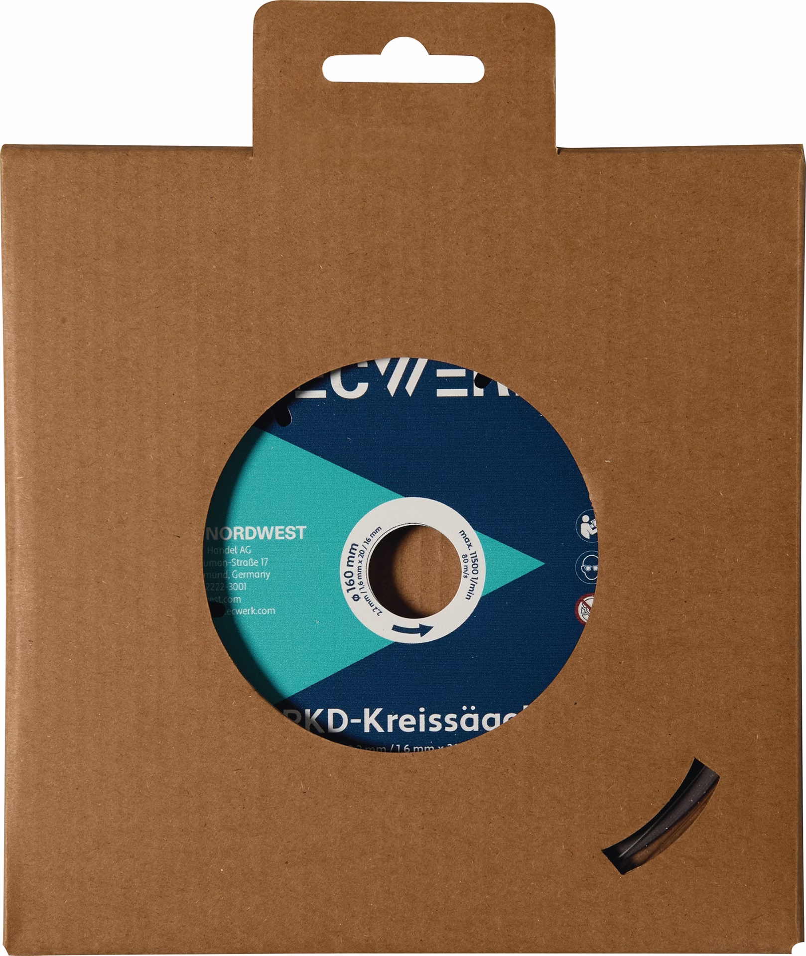 Handkreissägeblatt AD 160mm Z.6 PKD Schnitt-B.2,2mm