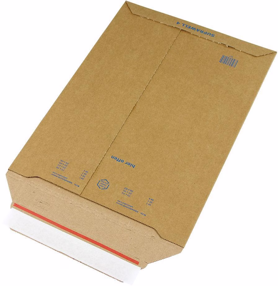 Versandtasche Suprawell Maße 250x353mm C4 Wellpappe braun SK