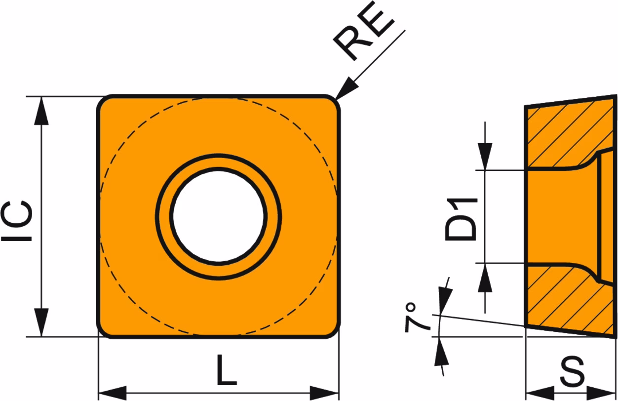 Drehwendeschneidplatte ISO SCMT 09T304E-FM:T9325 D.4,4mm MT-CVD beschichtet