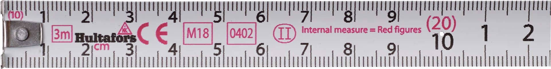 Taschenrollbandmaß Talmeter L.2m B.16mm mm/cm EG II ABS Messlasche