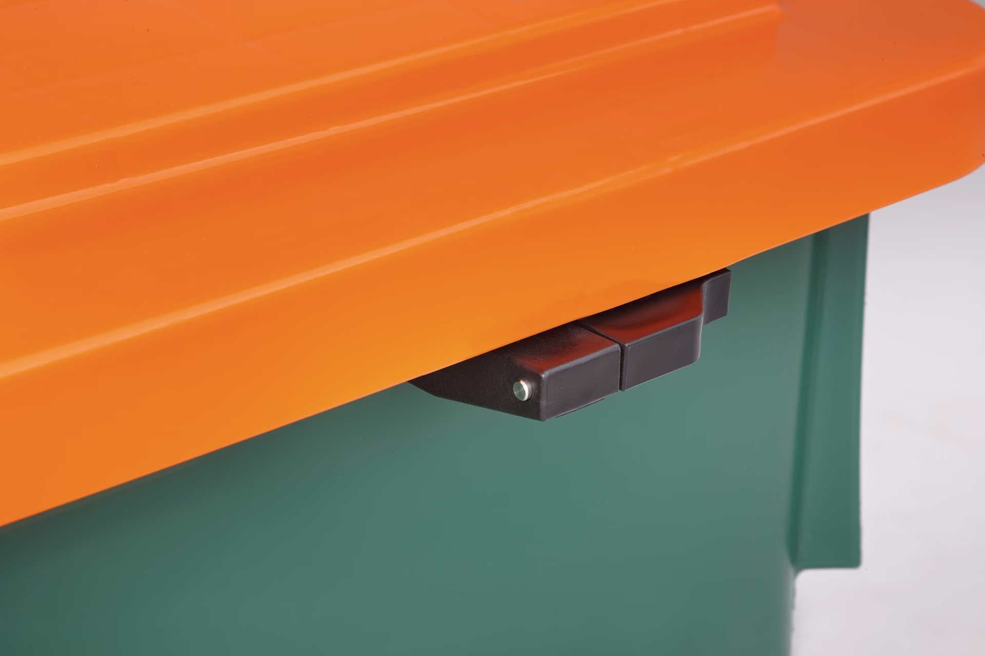 Streugutbehälter L945xB725xH930mm 400l HD-PE grün/orange