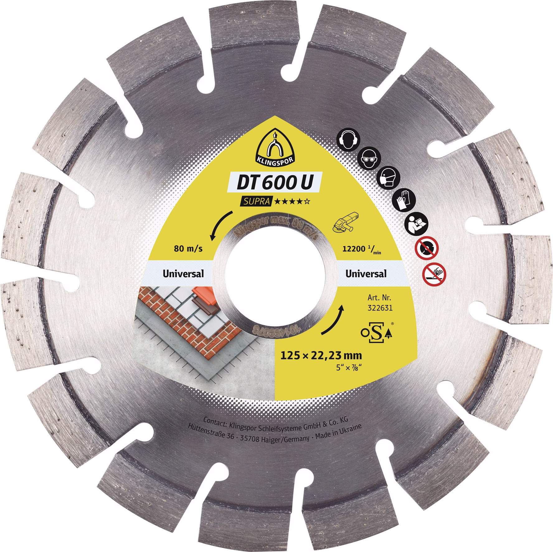 Diamanttrennscheibe DT 600 U Supra