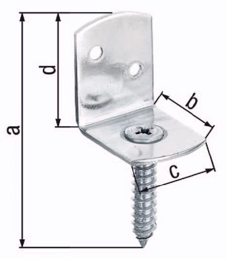 Flechtzaunhalter 83x32x30x38mm L-Form