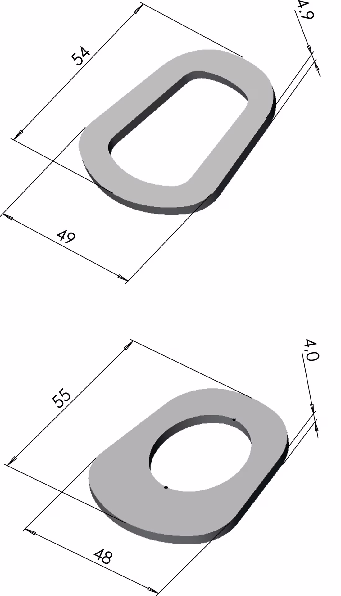 Ersatzdichtung f.Valpro Kraftstoffkanister L.54mm B.49mm H.4,8mm 5 St.im Btl.