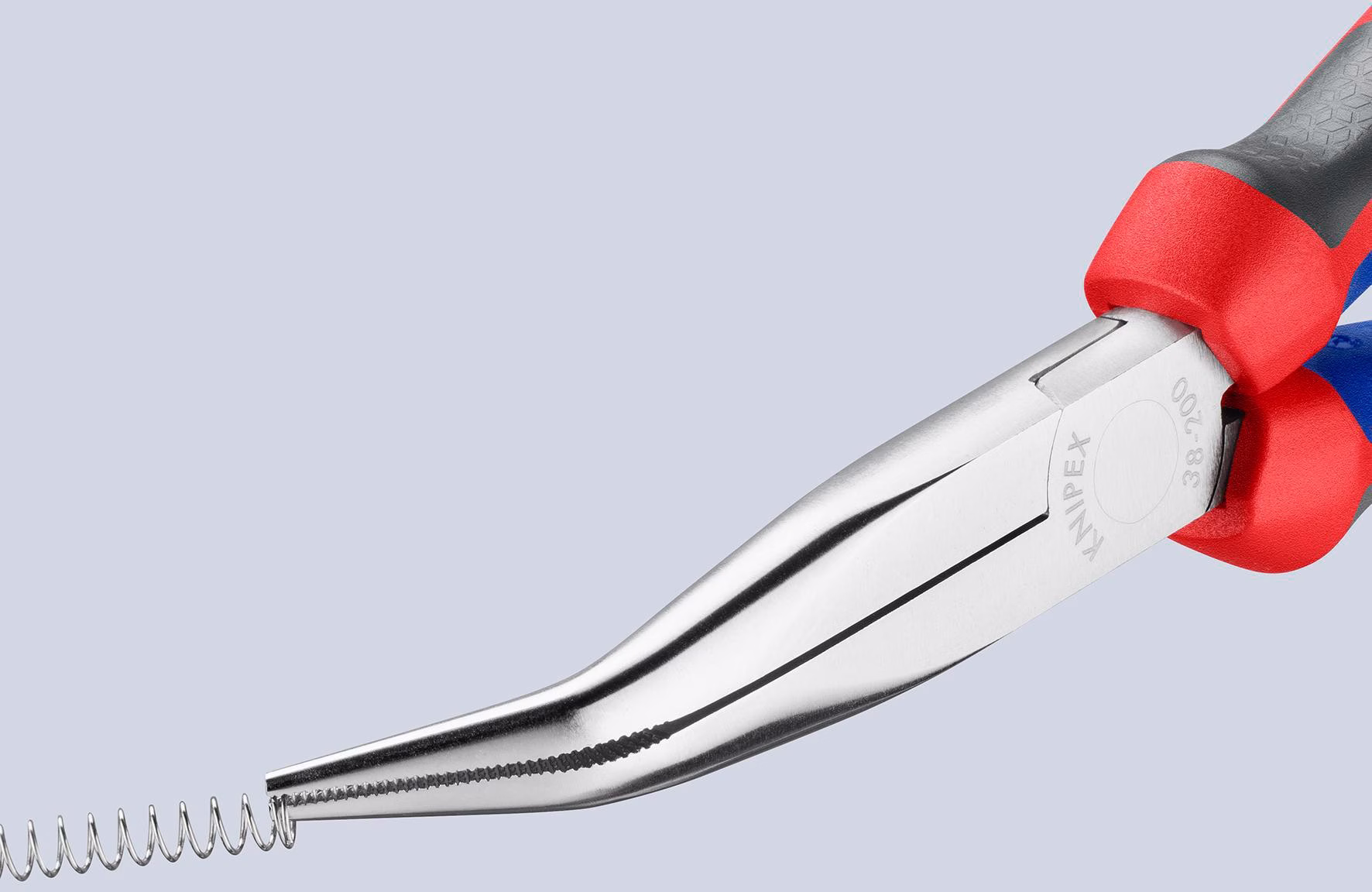 Mechanikerzange L.200mm Form 2 40Grad gew.Comfort-Griff verchr