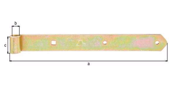 Ladenband L.400x16x45mm S.5mm STA galv.verz.d.pass.D.16mm rd
