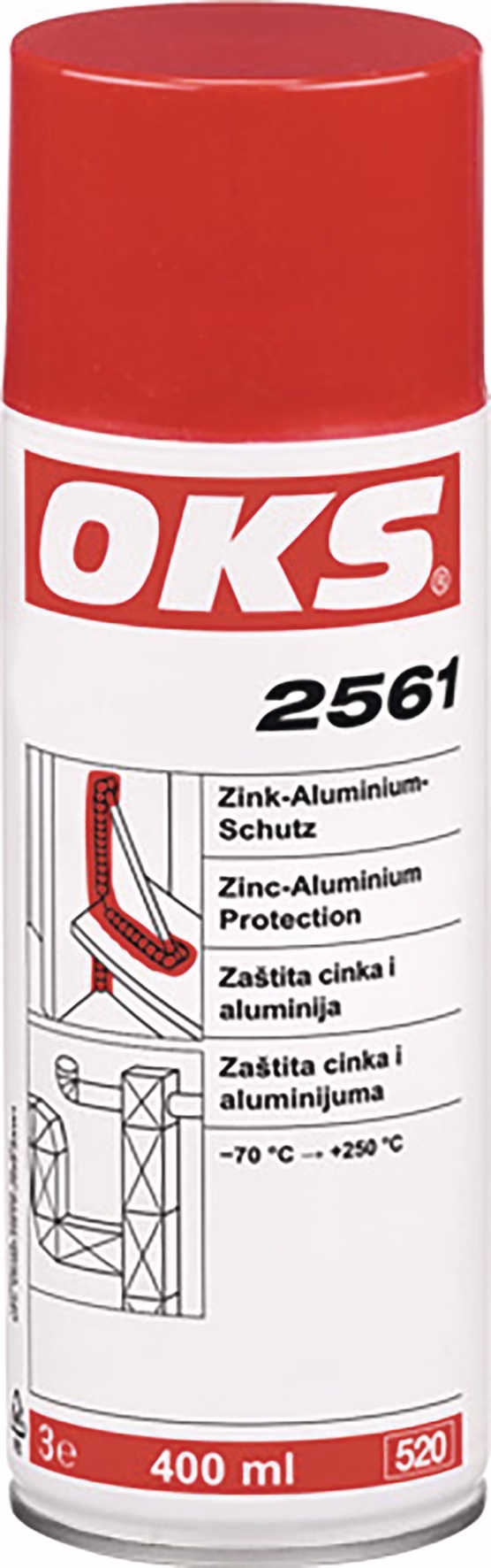 Zink-Aluminium-Schutzspray OKS 2561 alufarben 400ml Spraydose