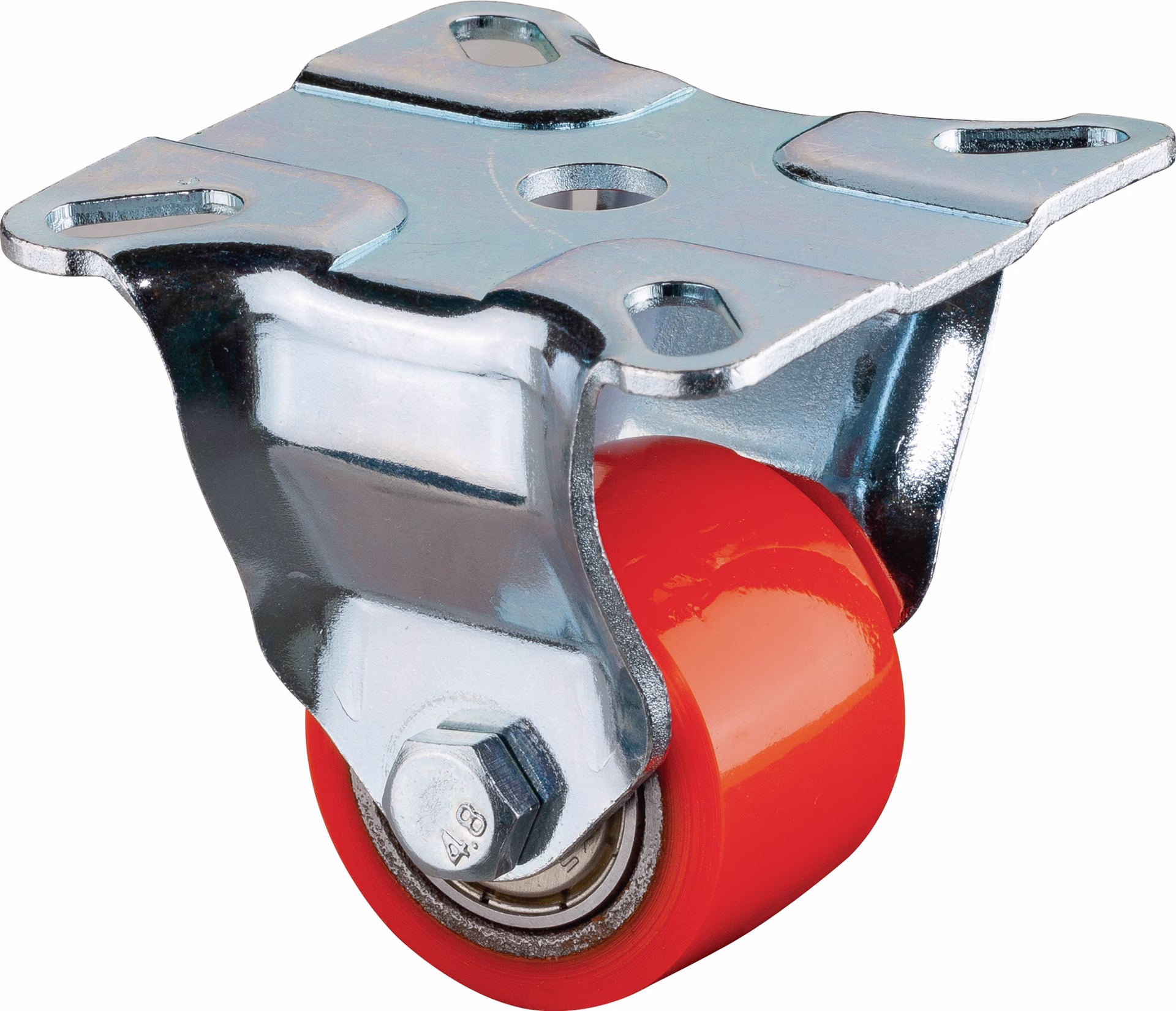 Bockrolle 35mm 100kg PU 90 +/- 3 Shore A Kugell.60x60mm STA