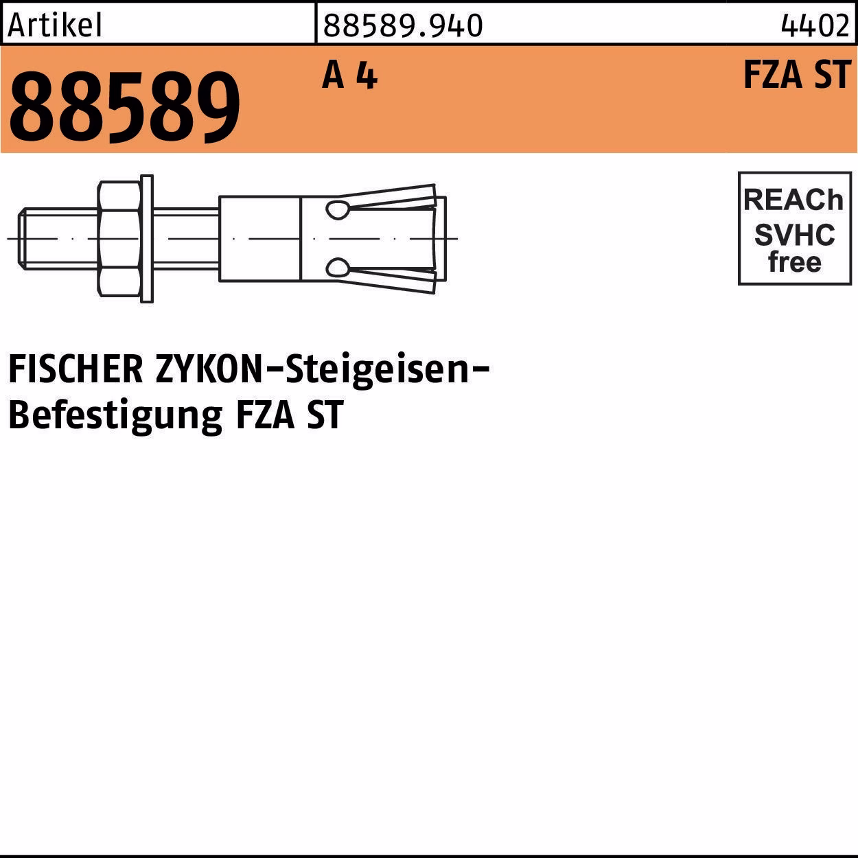 Steigeisenbefestigung R 88589 FZA A 4 20