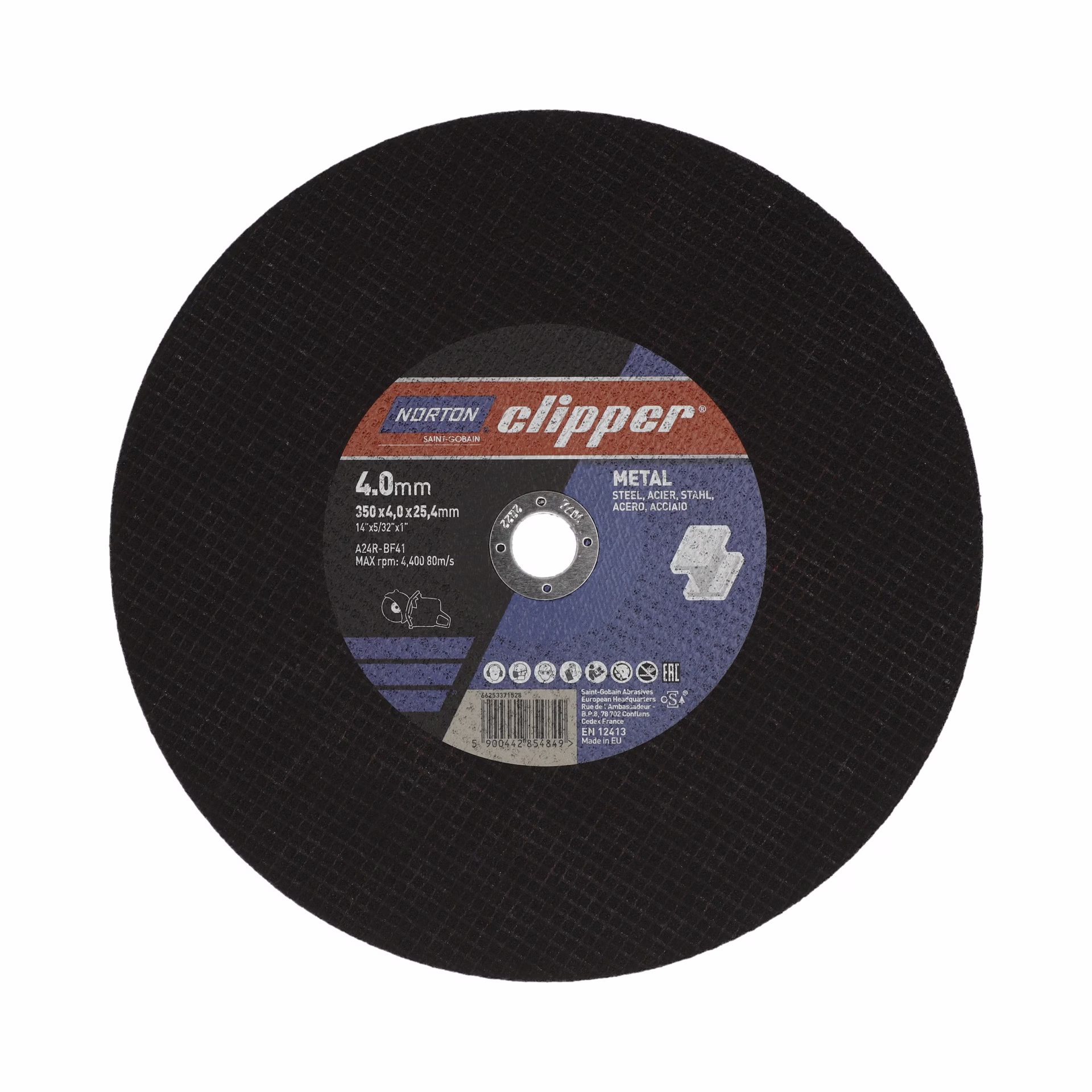 Trennscheibe D350x4,0mm Typ 41 Metall Bohr.25,4mm