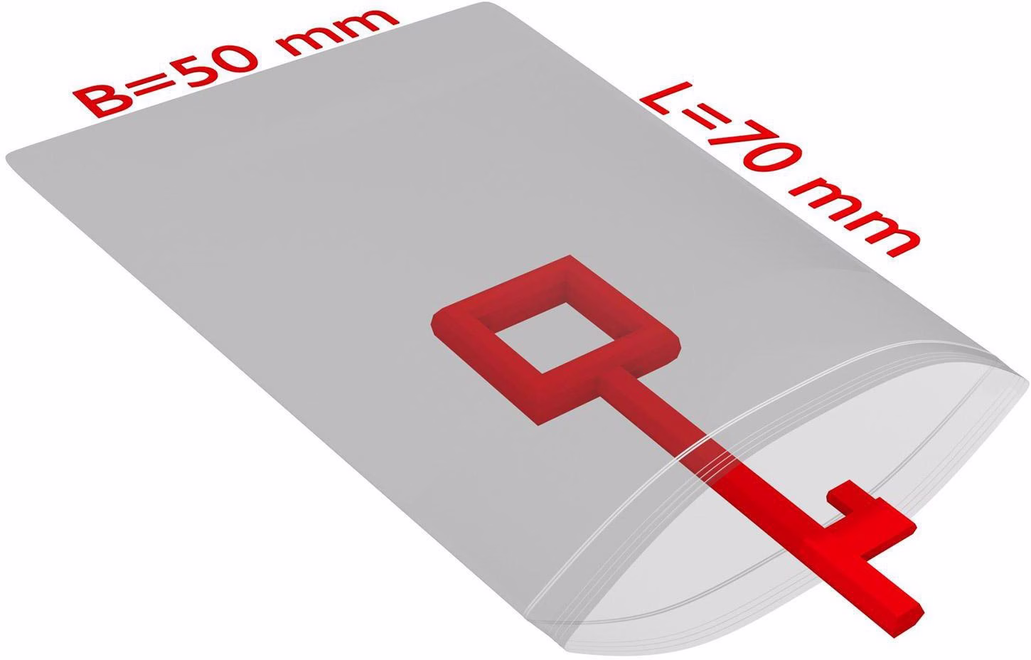 Druckverschlussbeutel Maße 50x70mm Stärke 50µ PE transparent