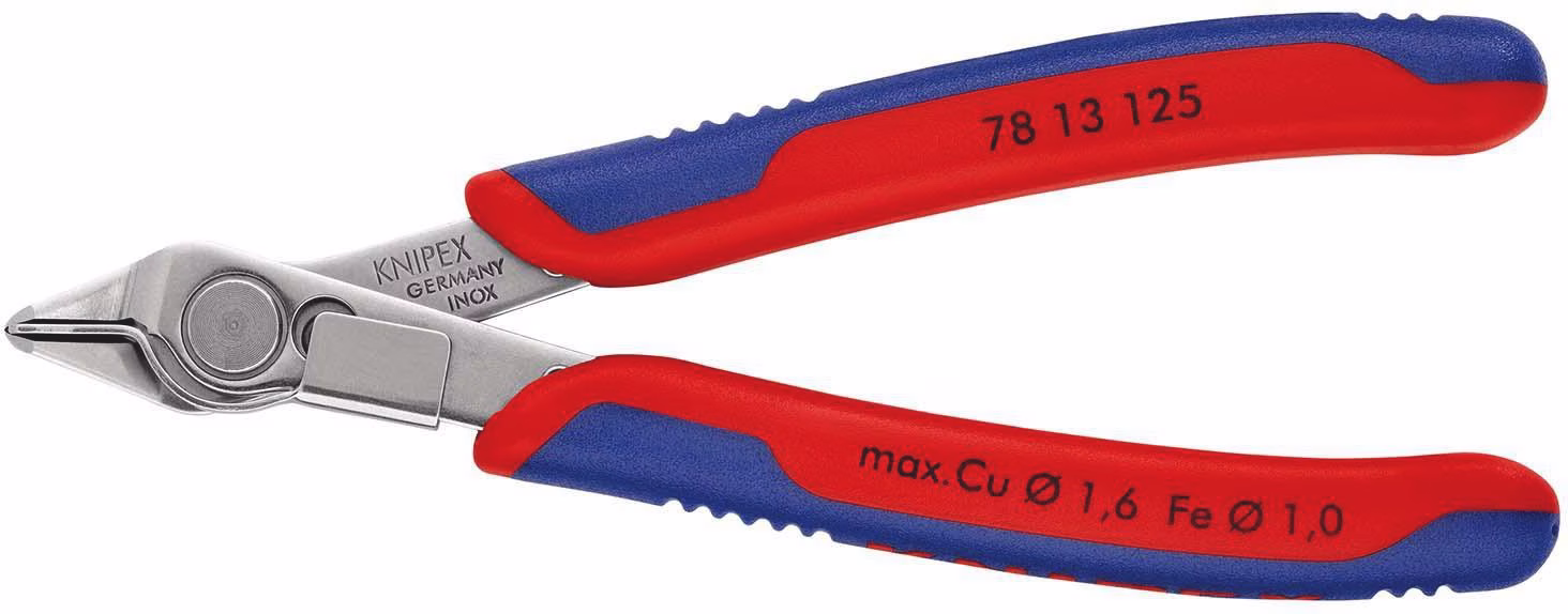 Elektronikseitenschneider Super-Knips® INOX L.125mm Form 1 Facette nein pol.