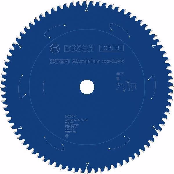 Kreissägeblatt EXPERT Alu.cordless AD 305mm Z.80 Bohr.25,4mm Schnitt-B.2,4mm