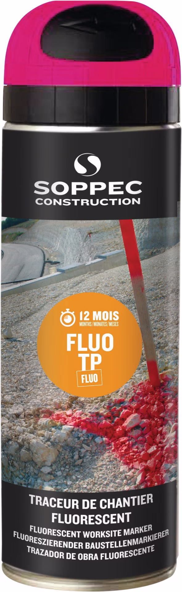 Baustellenmarkierspray FLUO TP neonpink 500ml Spraydose