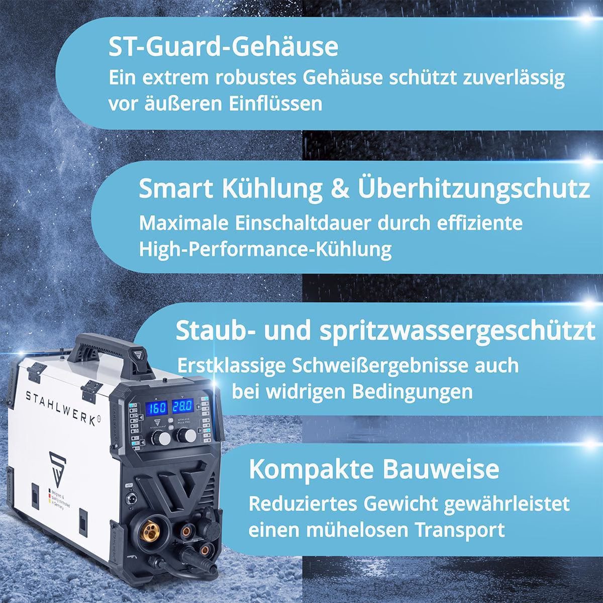 Inverterschweißgerät CTM-416 PULS Pro Einzelgerät m.Zub.20-160 A