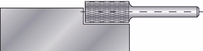 Frässtift ZYAS D.3mm Kopf-L.14mm Schaft-D.3mm HM Blank Verz.KVZ 4 m.Stirn