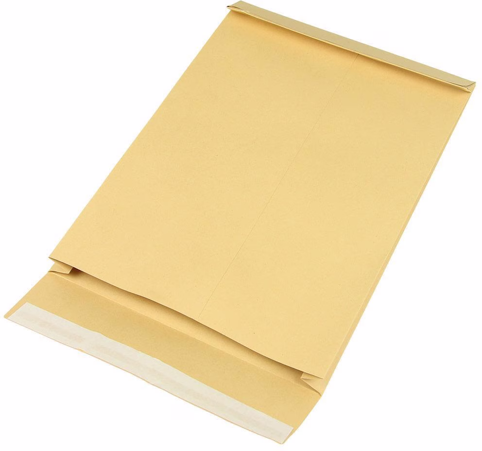 Seitenfaltentasche Maße 229x324 C4 Faltenbreite40mm braun SK-Verschluss