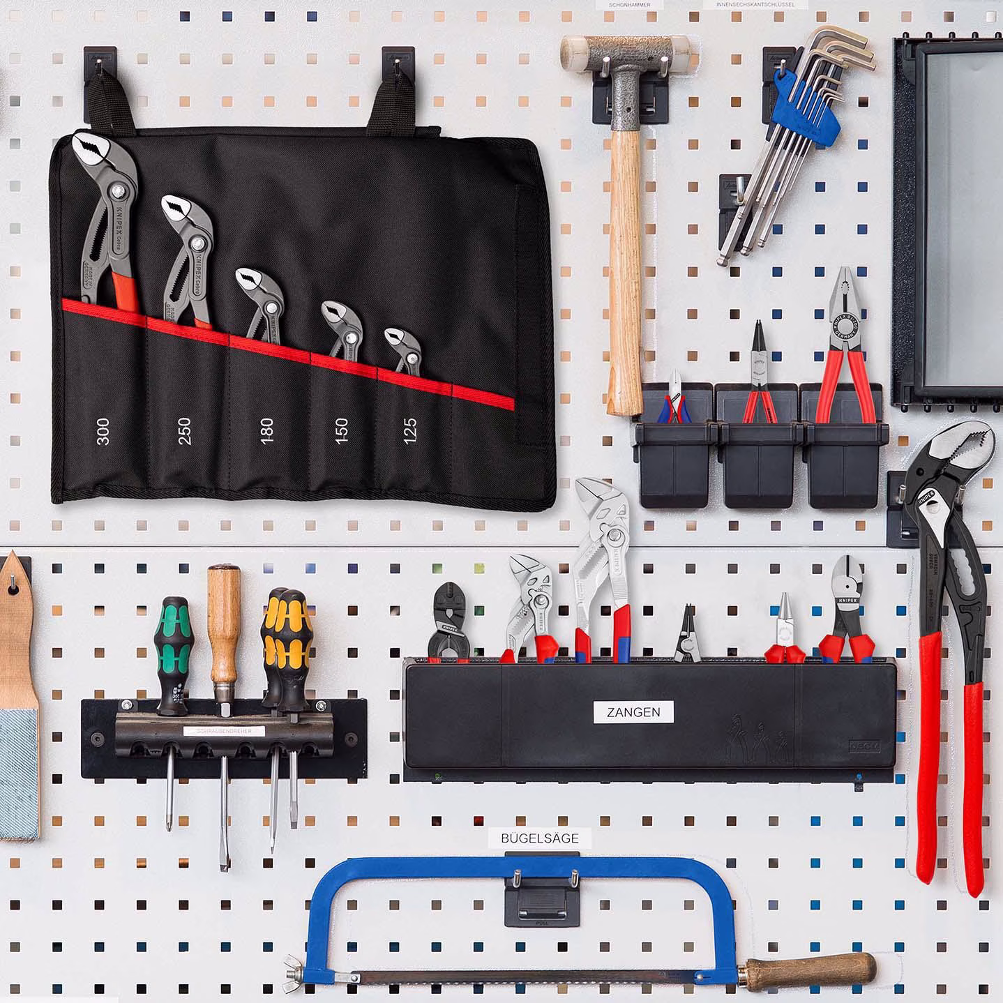 Zangensatz Cobra®-Set Inh.5-tlg.grau atram.Rolltasche