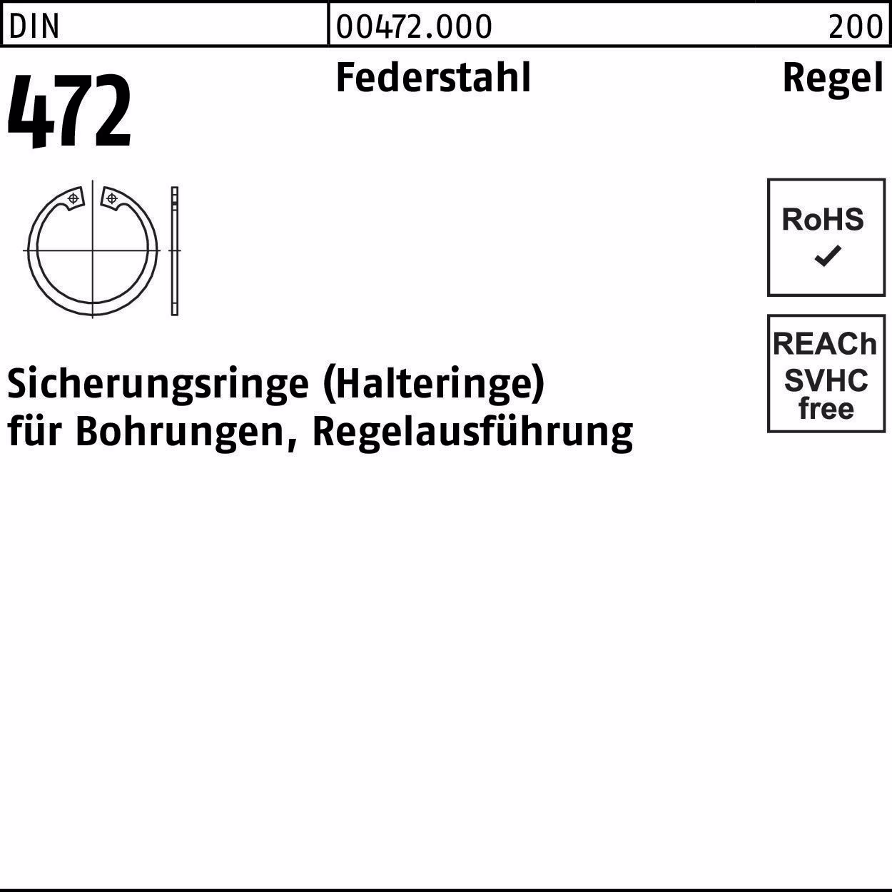 Sicherungsring DIN 472 Federstahl