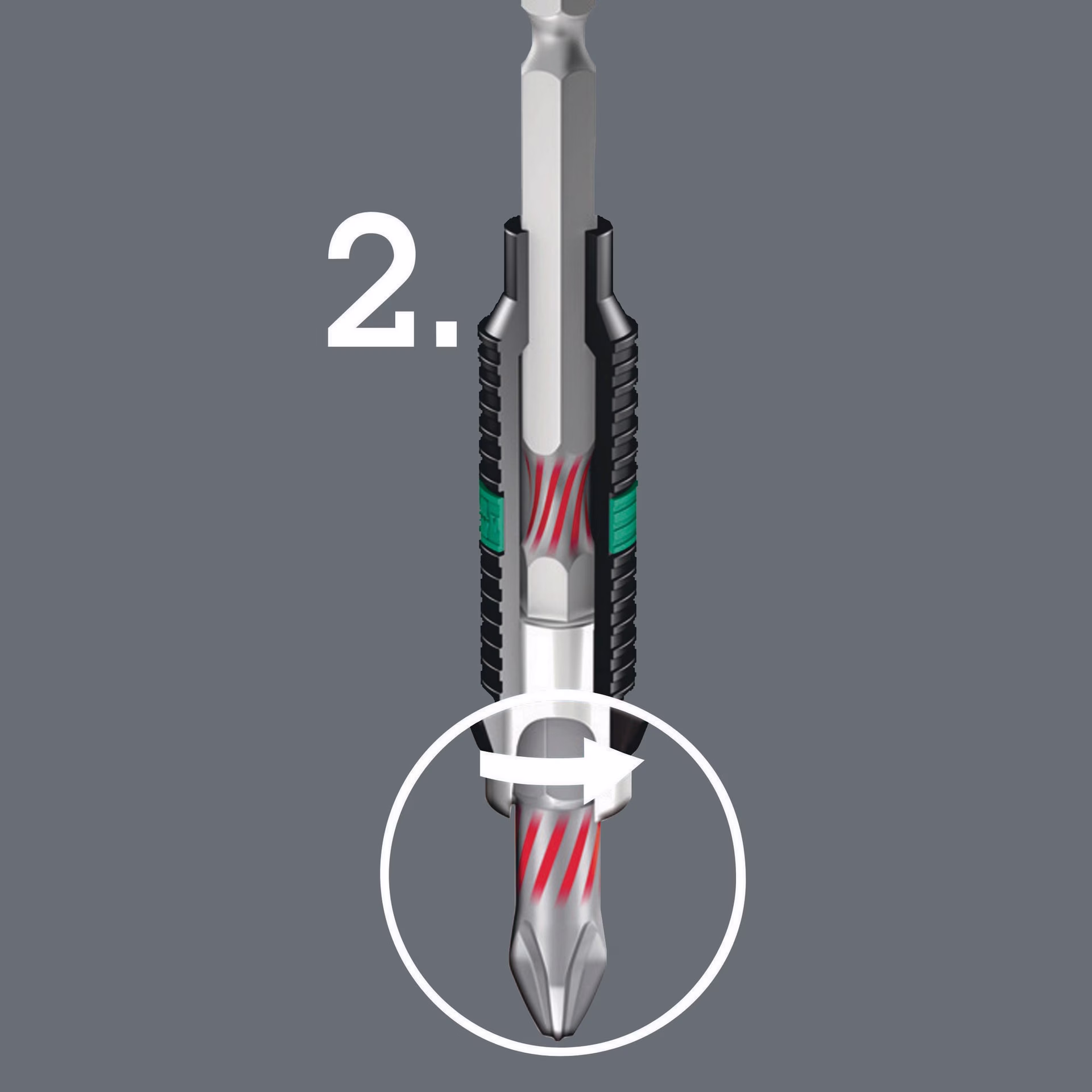 Bit 840/1 BTZ Hex-Plus Innen-6-kant SW2mm 6-kantantrieb1/4Zoll L.25mm BiTorsion