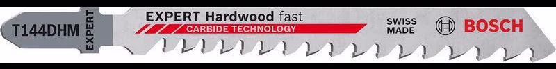 Stichsägeblatt Hardwood Fast T 144 DHM Gesamt-L.100mm Zahnt.4-5,2mm 3 St./Karte