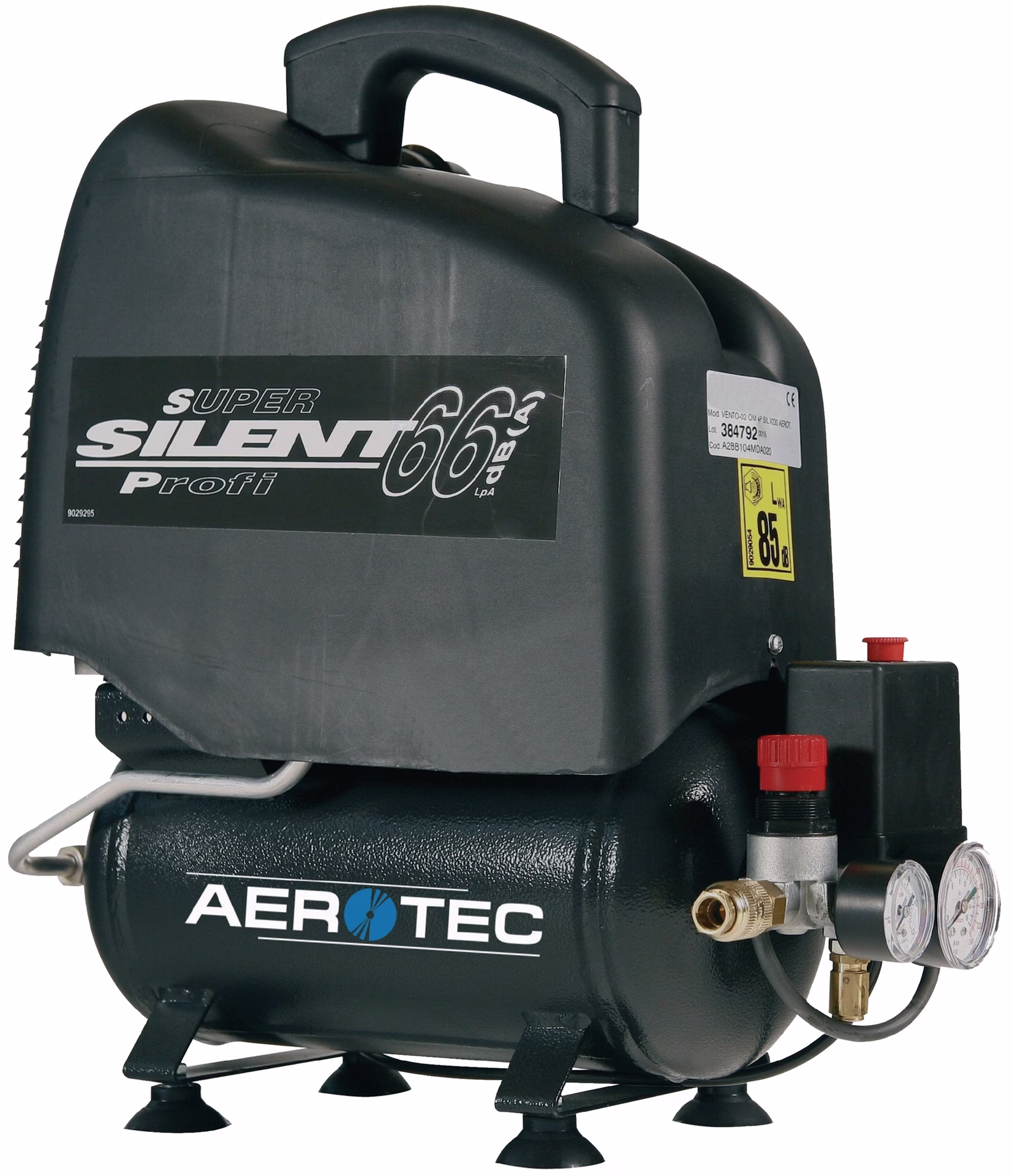Kompressor Aerotec Vento Silent 6 110l/min 8bar 0,7 kW 230 V,50 Hz 6l