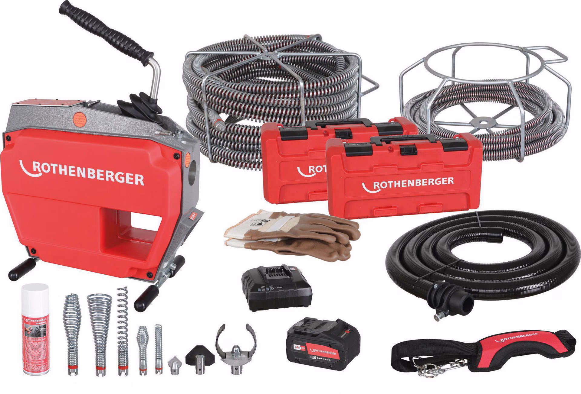 Akku-Rohrreinigungsmaschine R600 VarioClean CAS f.Rohr-D.20-150mm 18V 8Ah 50,7kg