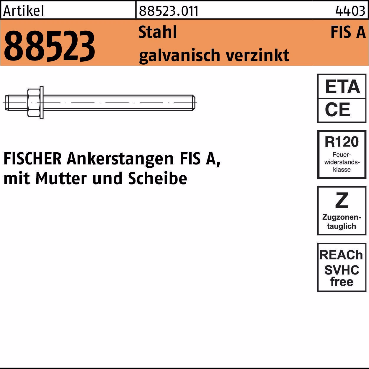 Ankerstange R 88523 FIS A