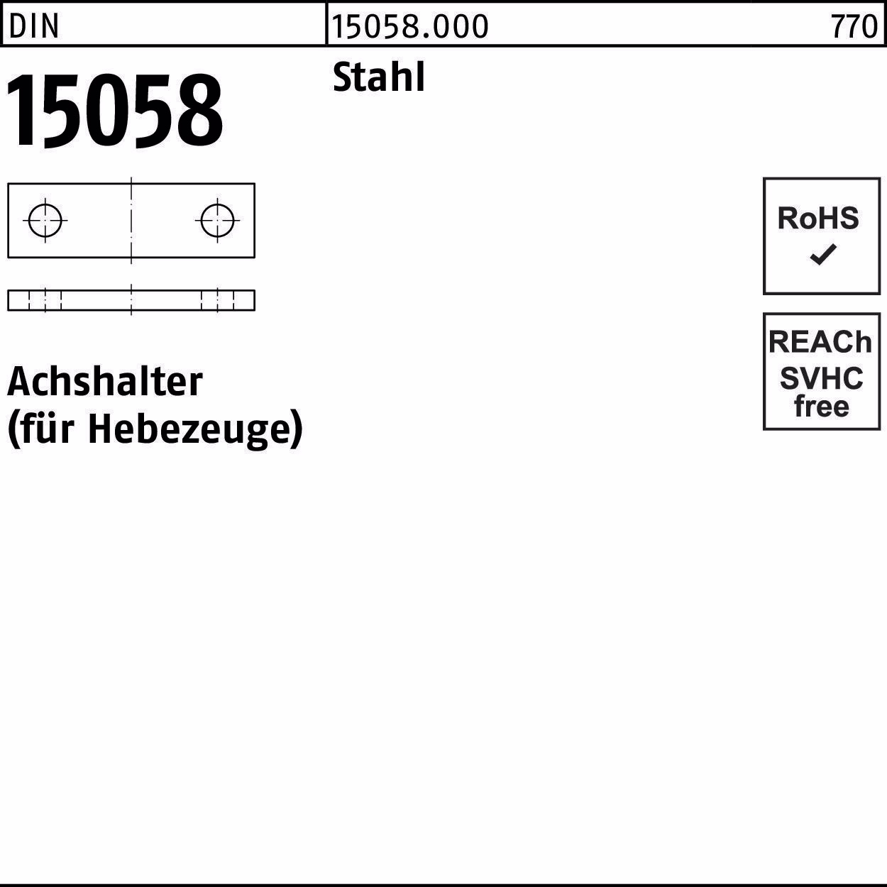 Achshalter DIN 15058 Stahl