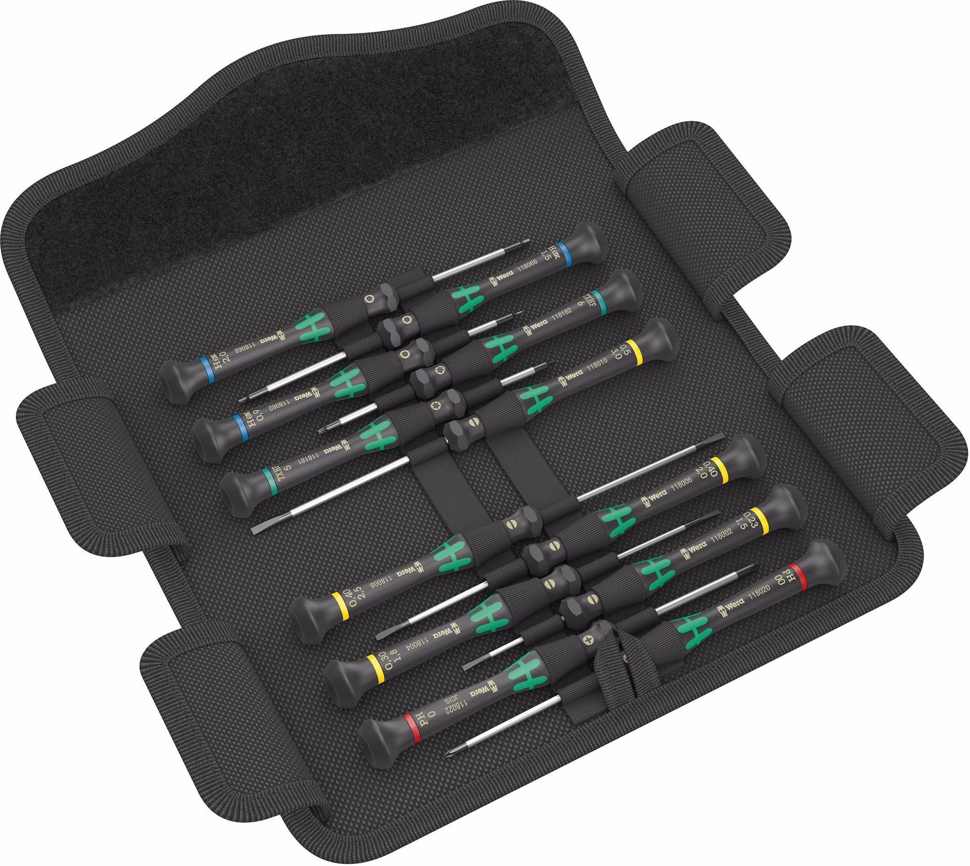 Feinmechanikerschraubendrehersatz K Micro-Set/12 SB1 12tlg.Schlitz/PH/6-KT./TX®