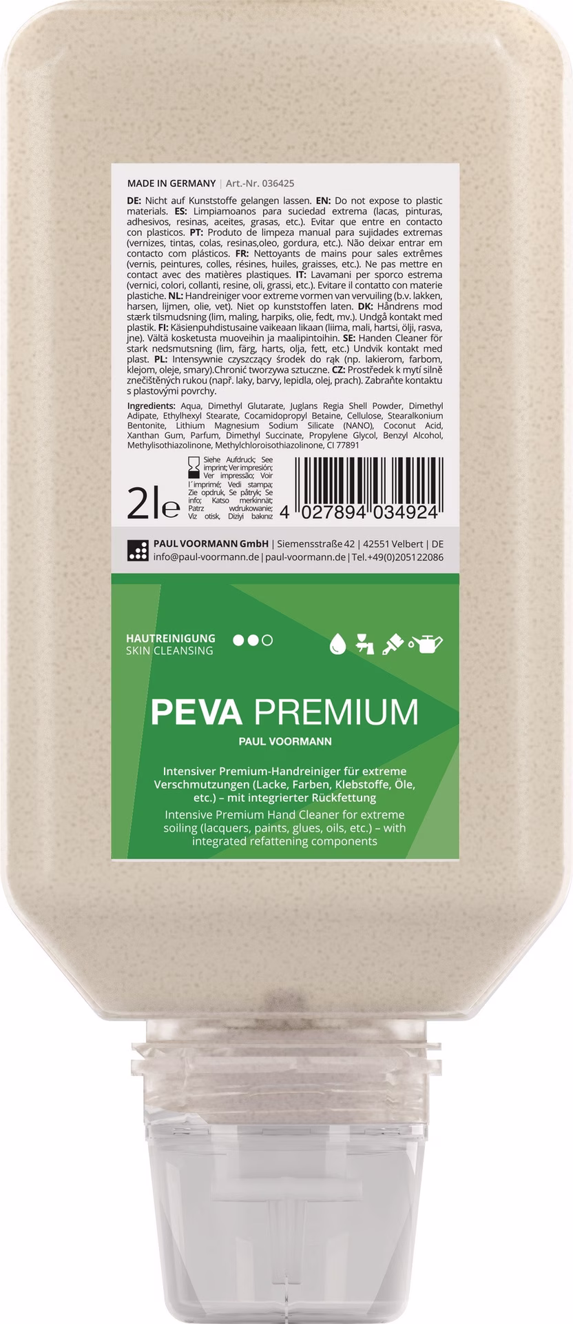 Handreinigung Peva Premium 2l rückfettend