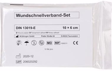 Pflaster-Schnellverband 1008213 DIN 13019-E 10x6cm 12St.