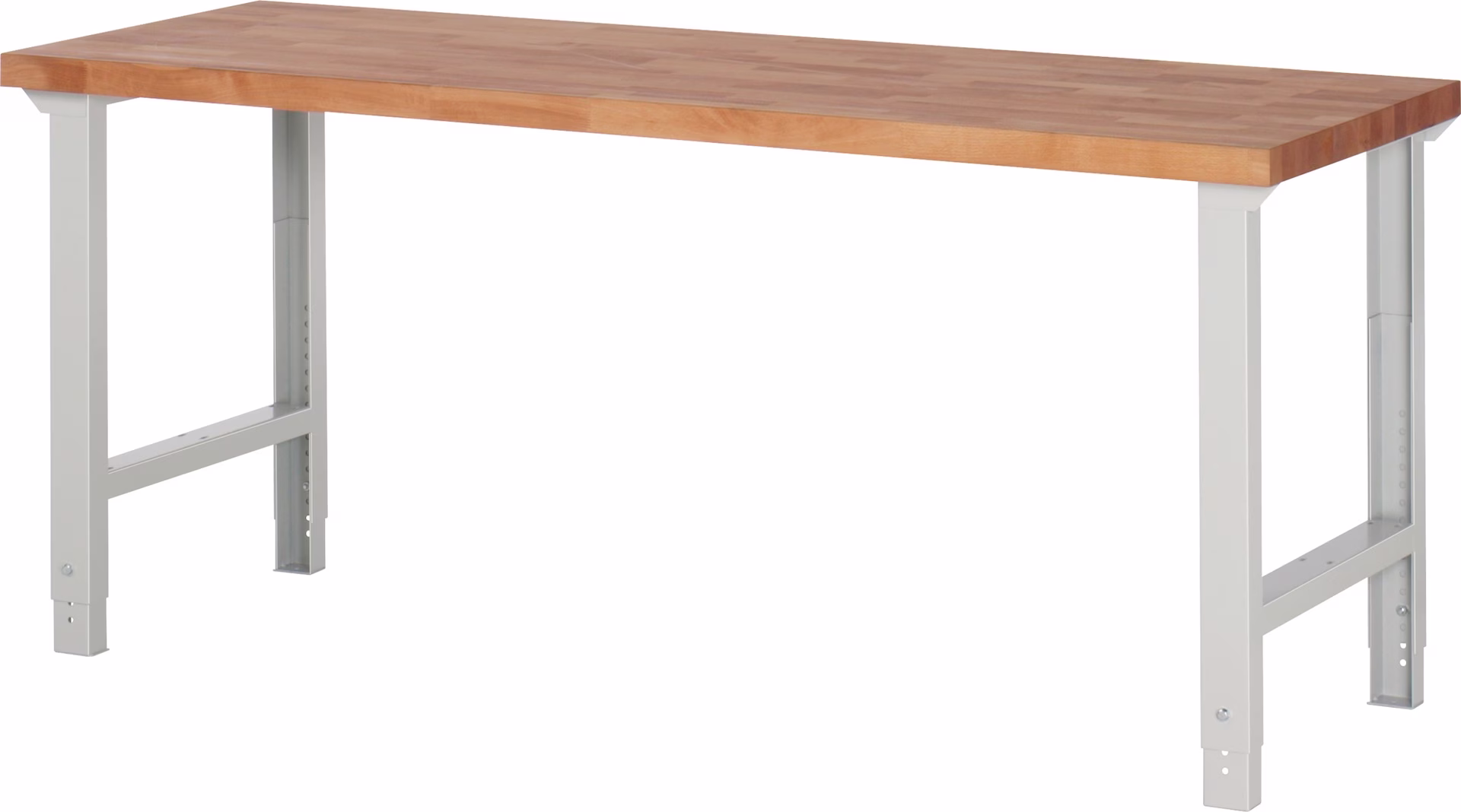 Werkbank Ser.BK 650 B2000xT700xH790-1140mm Buche massiv lichtgrau
