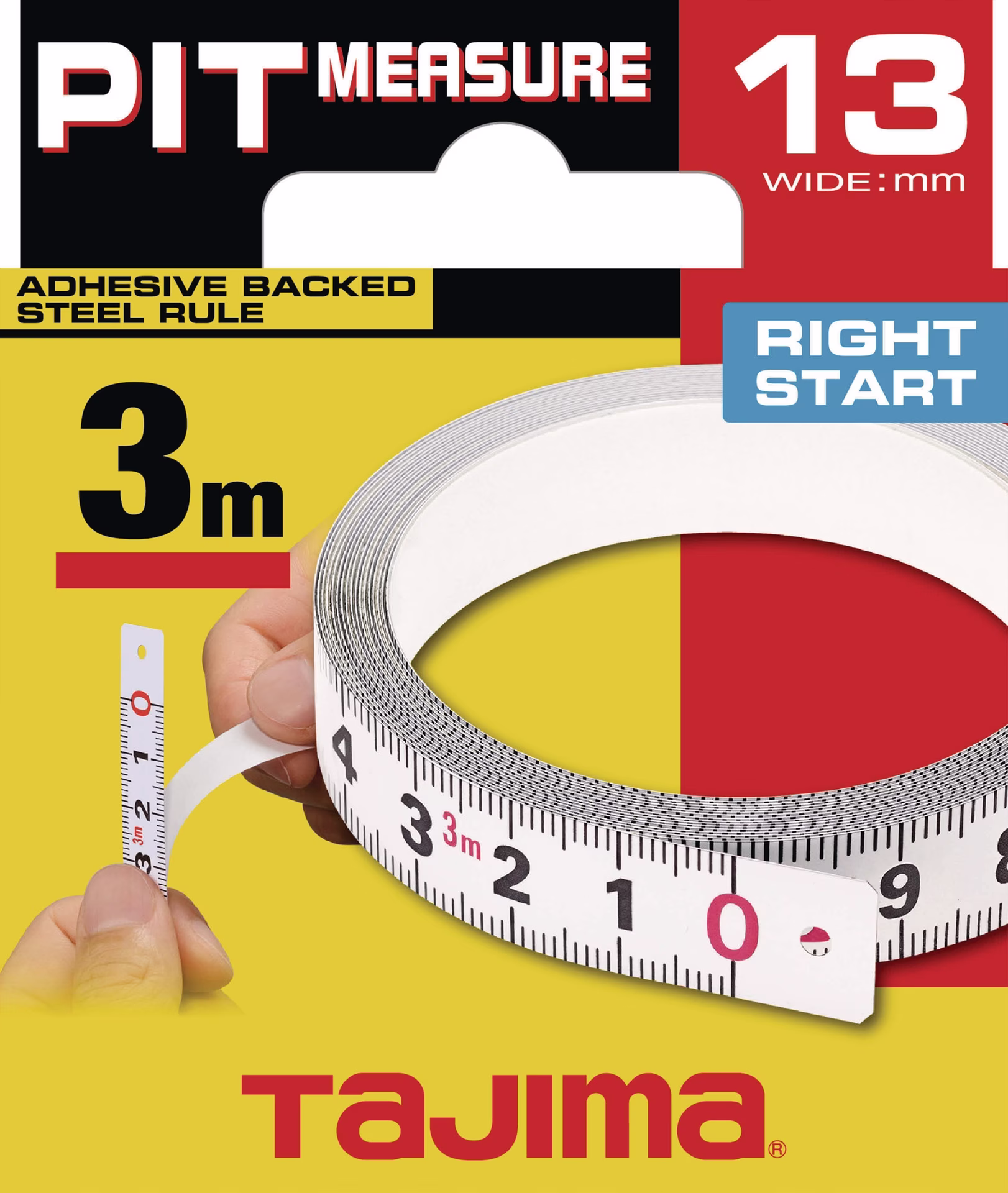 Bandmaß PIT MEASURE L.3m Bandbr.13mm selbstkl