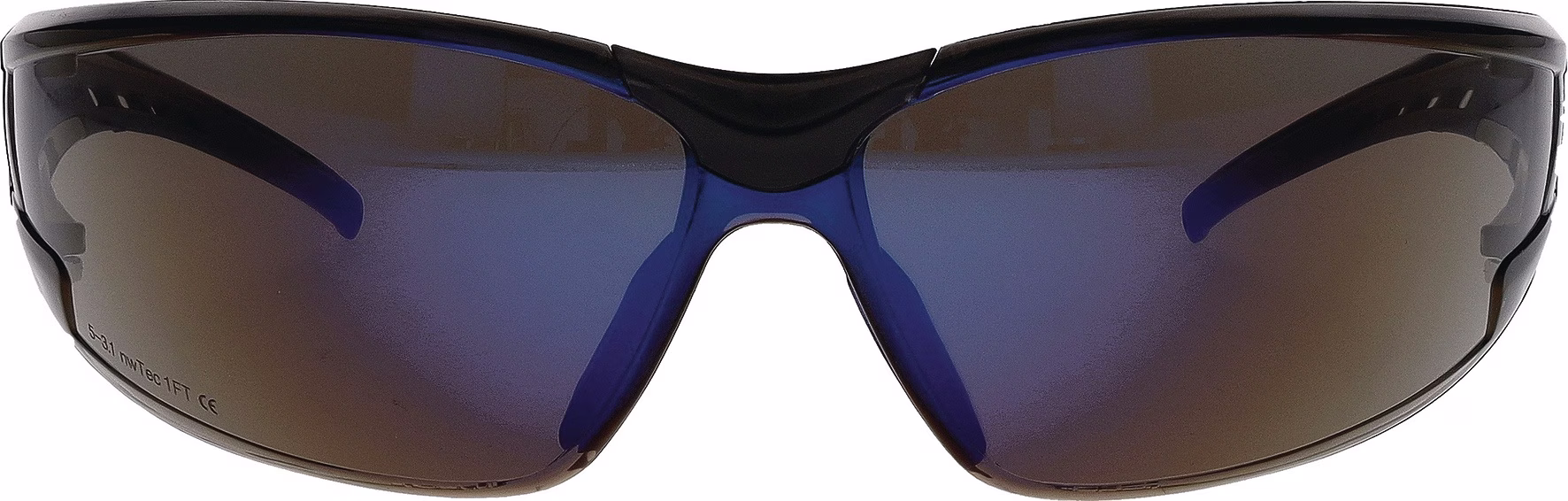 Schutzbrille EN 166 EN 172 Bügel schwarz/blau,Scheibe verspiegelt