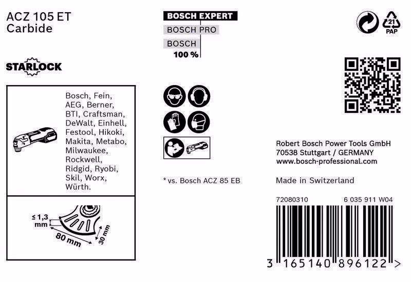 Segmentsägeblatt EXPERT MultiMaterial ACZ 105 ET D.105mm Starlock 5 St./VE