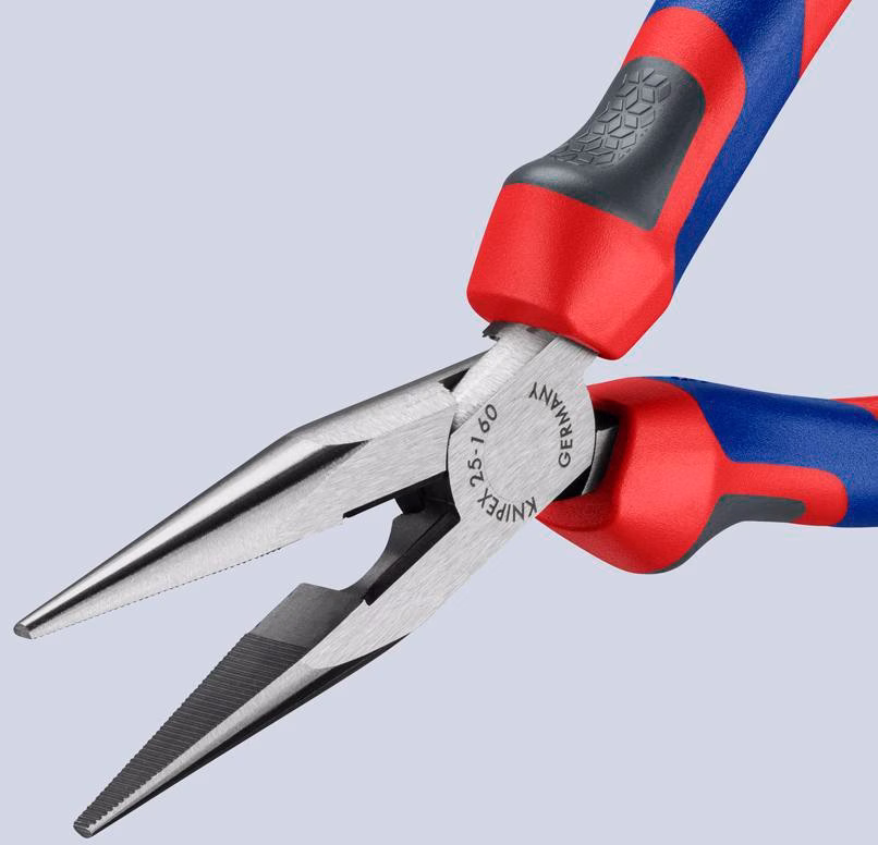Flachrundzange L.160mm flach/rund ger.pol.Comfort-Griff