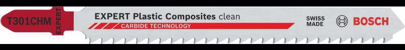 Stichsägeblatt Plastic Composites T301CHM Gesamt-L.117mm Zahnt.3,3mm 3 St./Karte