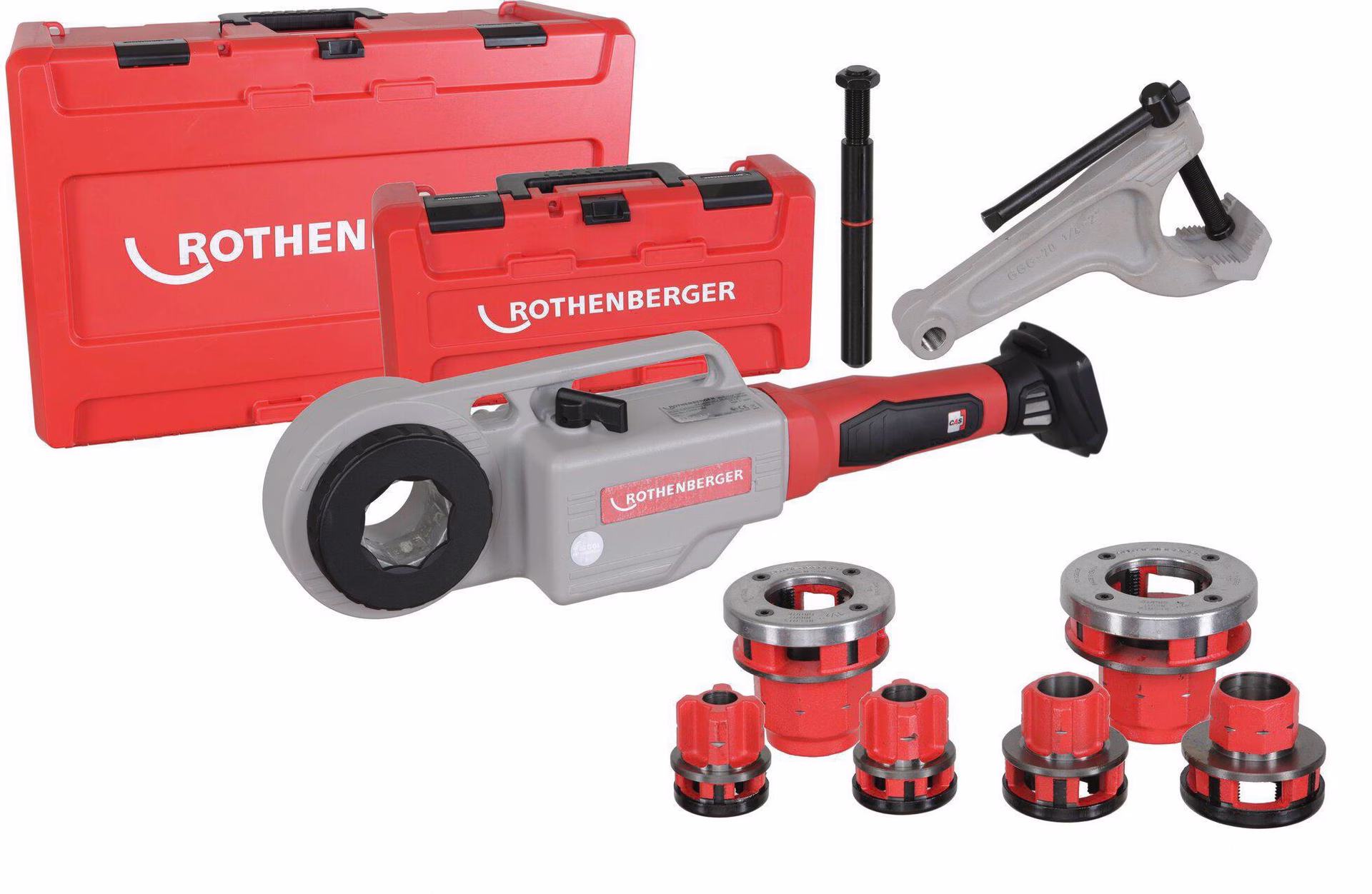 Akku-Gewindeschneidmas. SUPERTRONIC®2000E CAS 13-60mm 58 U/min 1/2-2Zoll m.Köpfe