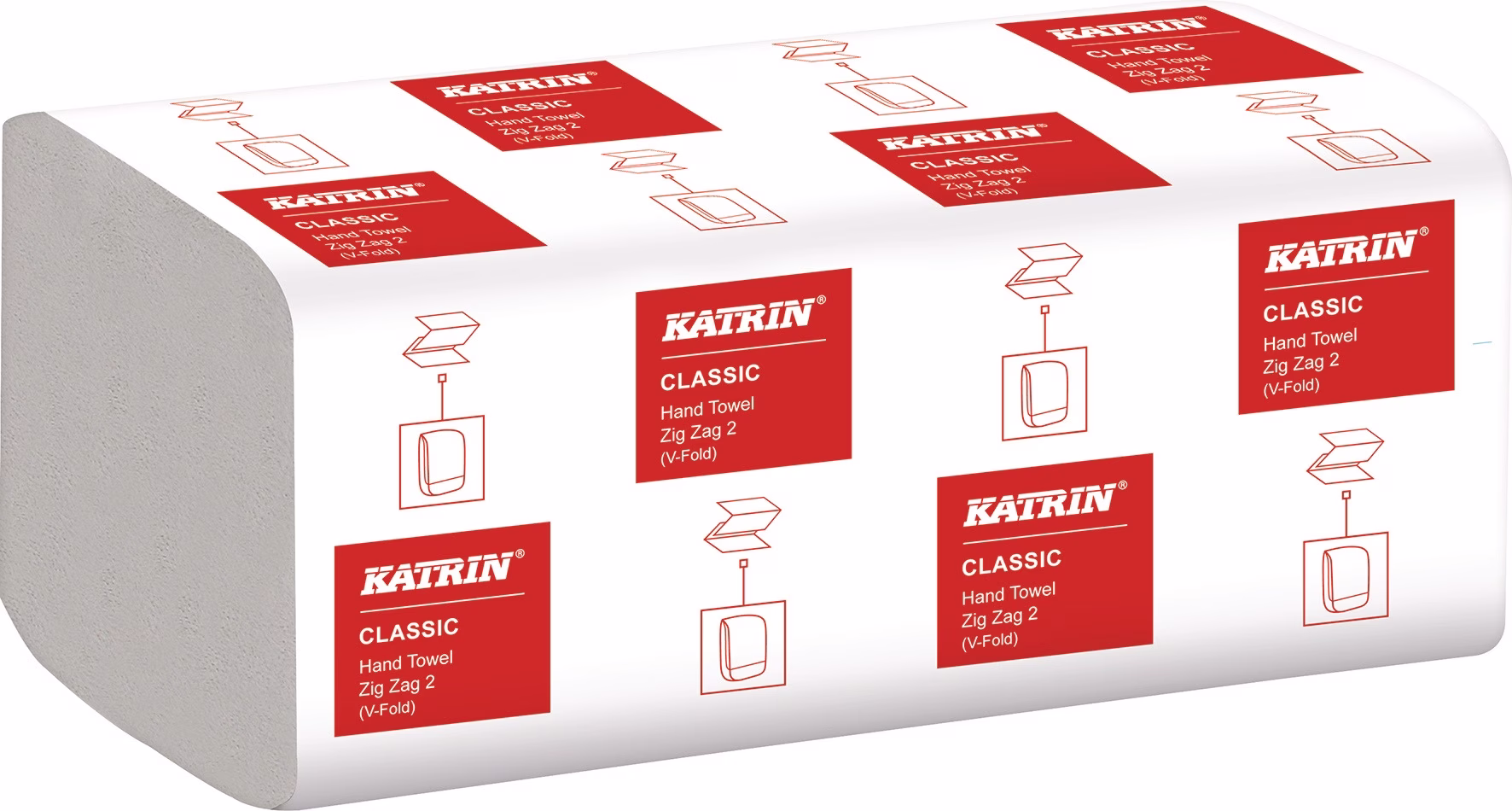 Falthandtuch Katrin Classic ZZ 2 L.ca.230 mmxB.ca.244mm weiß 2-lag.ZickZack