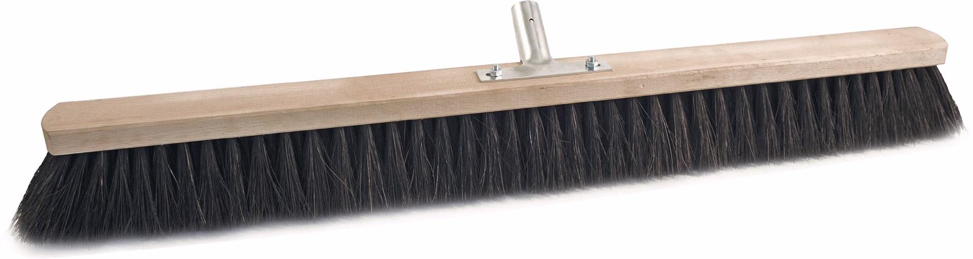 Besen Arenga m.Metallstielhalter Flachholz