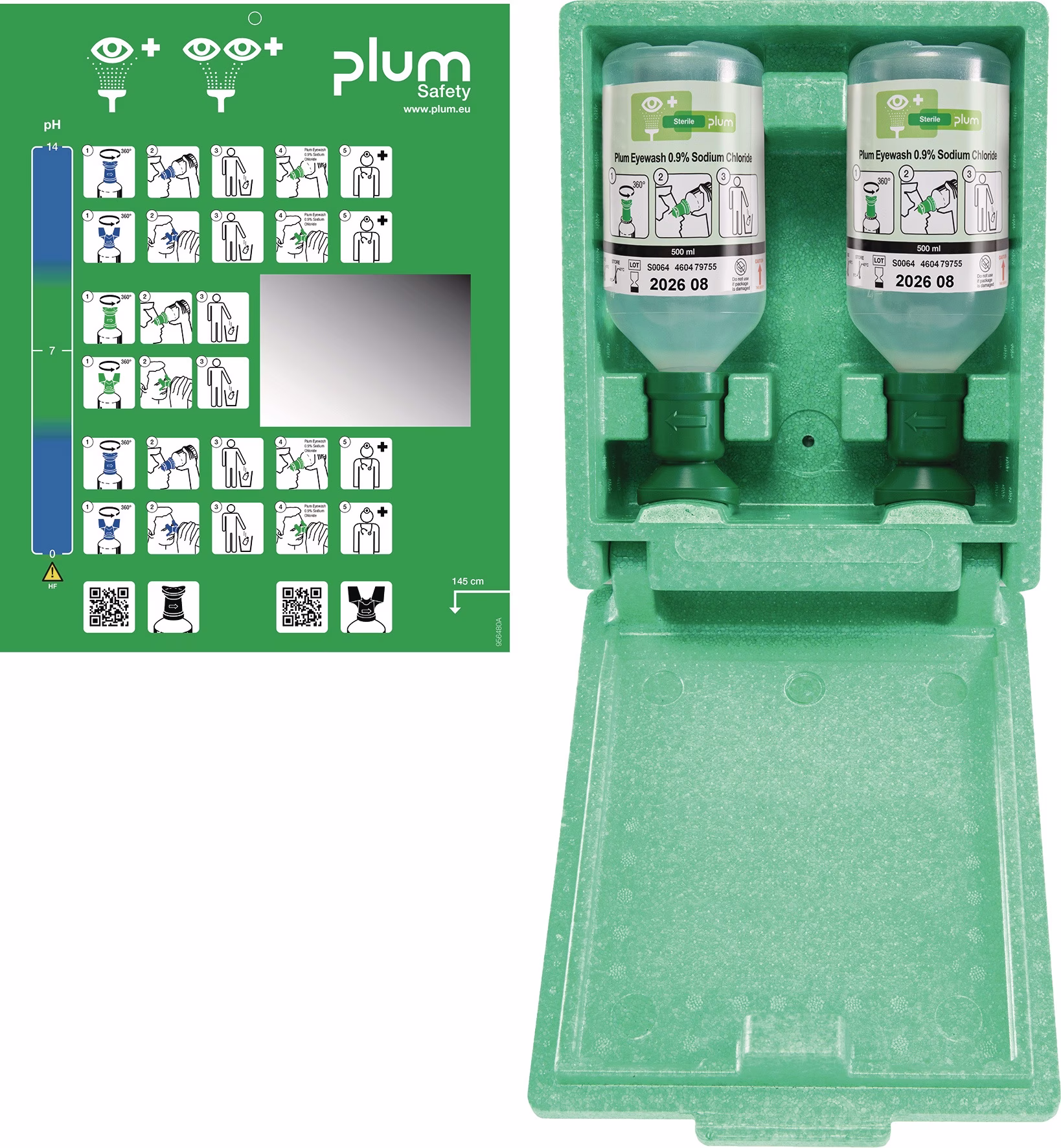 Augenspülstation 2x0,5l H280xB230xT110ca.mm