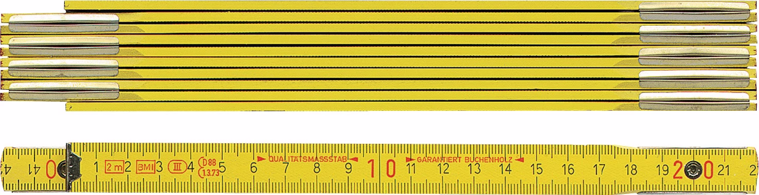 Gliedermaßstab B.16mm mm/cm EG III Buche gelb