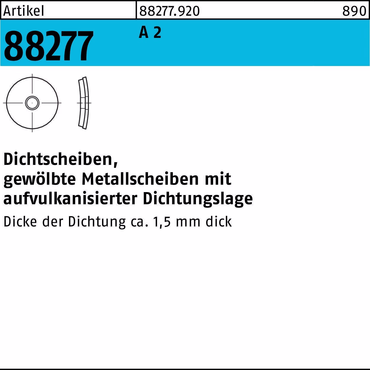 Dichtscheibe R 88277 Dichtungslage 1000