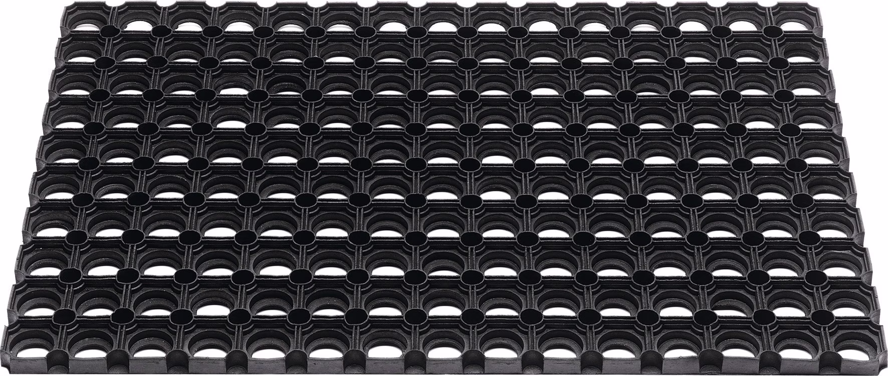 Fußmatte offene Ringe schwarz